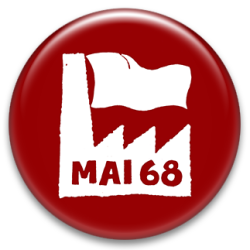 Mai 68 rouge - grand badge