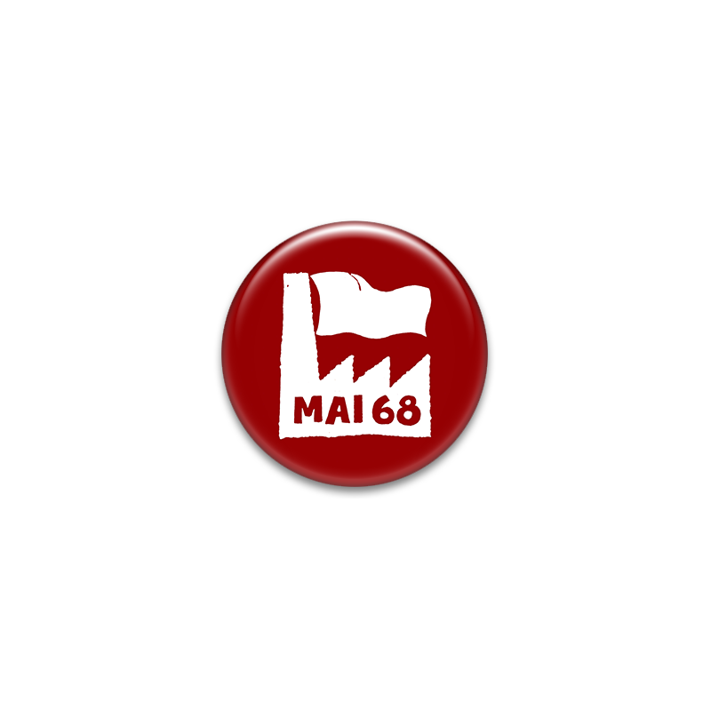 Mai 68 rouge - grand badge