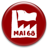 Mai 68 rouge - grand badge