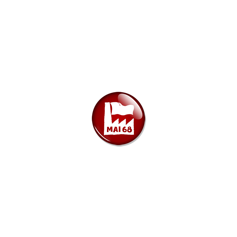 Mai 68 rouge - petit badge